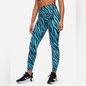 Nike Dri-FIT Blue and Black Zebra Top